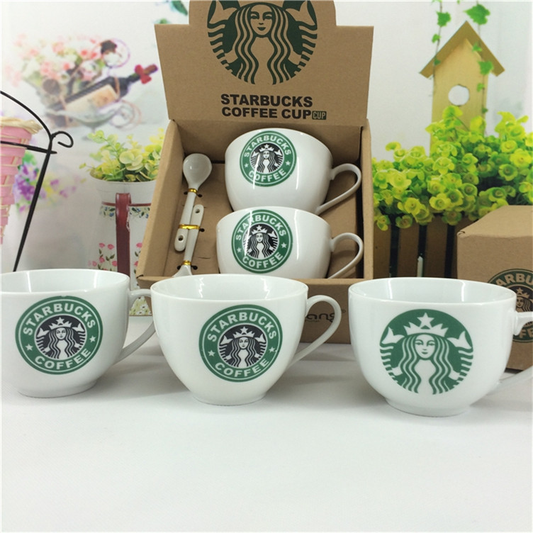 批發精致陶瓷美觀實用創意帶勺情侶對杯低價格情侶對杯星巴克杯子批發・進口・工廠・代買・代購