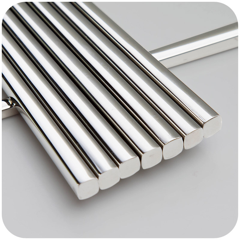 304不銹鋼筷子 韓國式金屬304方形防滑防燙傢用筷子防滑鏡麵工廠,批發,進口,代購