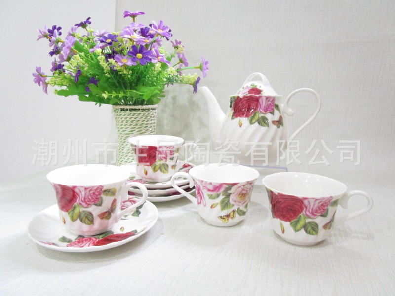 9頭咖啡具 9頭茶具 一壺四杯四碟 9pcs tea sets批發・進口・工廠・代買・代購