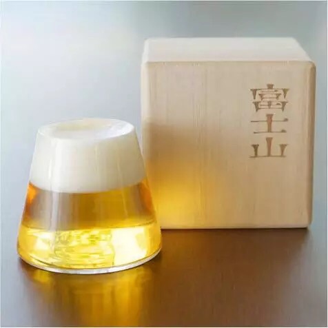 新款富士山玻璃杯啤酒杯聚會高硼矽玻璃果汁杯生日禮物工廠,批發,進口,代購