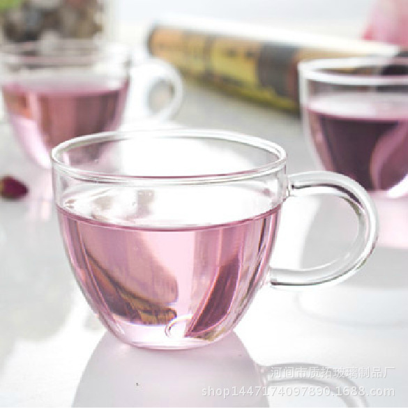 供應耐熱透明玻璃茶具小品茗杯小把杯透明玻璃小茶杯花茶杯工廠,批發,進口,代購