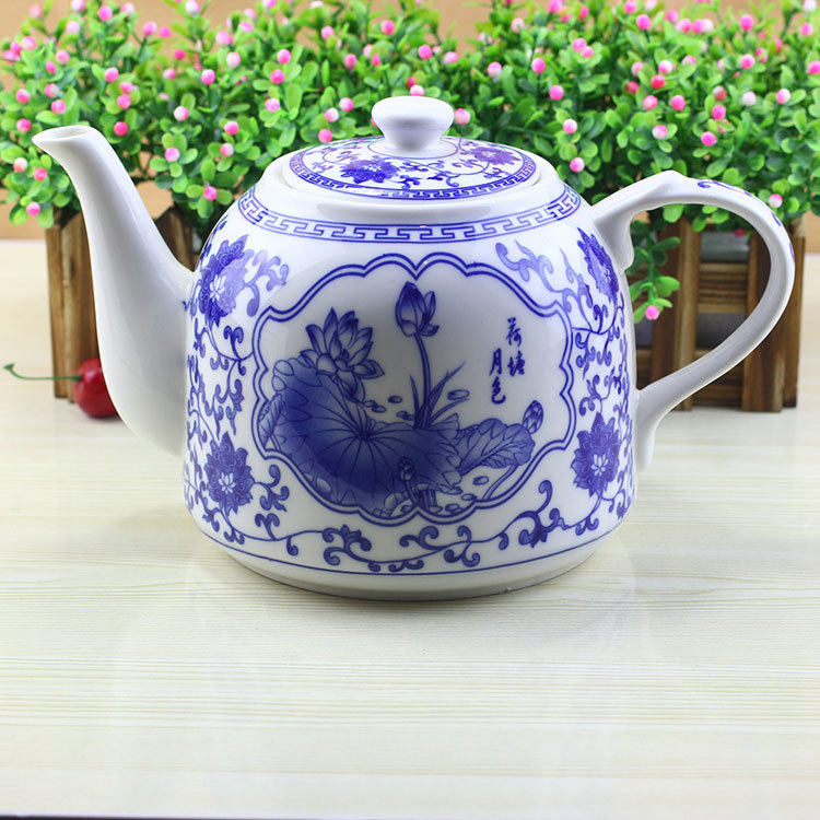 2L陶瓷涼水茶壺 傢用水壺 青花瓷 景德鎮沃虎陶瓷 批發定做25元工廠,批發,進口,代購