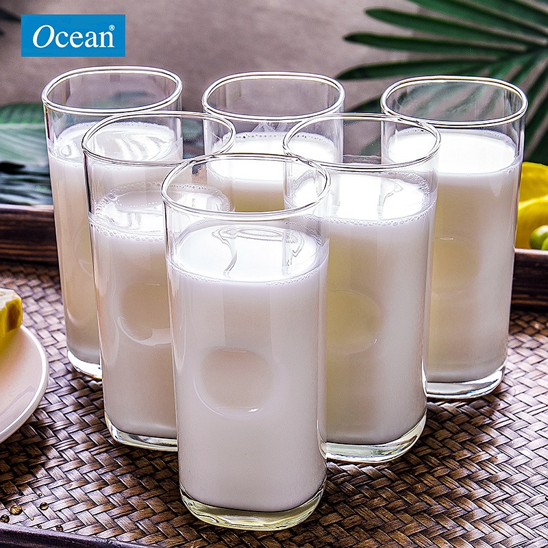 ocean進口檸檬杯玻璃水杯創意傢用奶昔奶茶杯 加厚透明牛奶啤酒杯工廠,批發,進口,代購