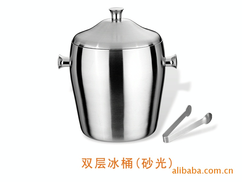 供應恒發不銹鋼雙層冰桶(圖) 雙耳冰桶 手提冰桶工廠,批發,進口,代購