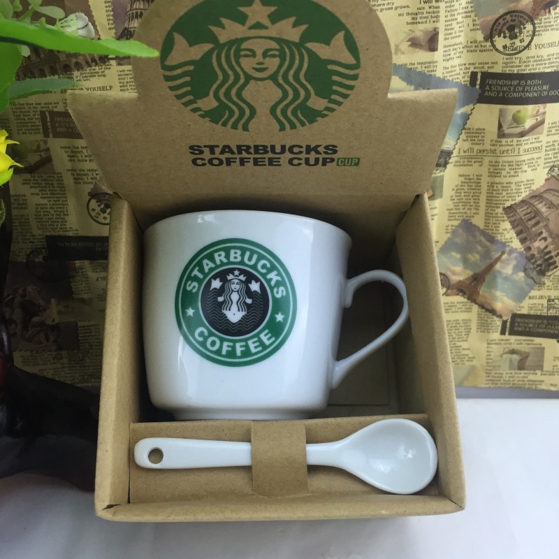 廠傢直銷星巴克陶瓷杯咖啡杯廣告禮品馬克杯水杯可定製logo批發・進口・工廠・代買・代購