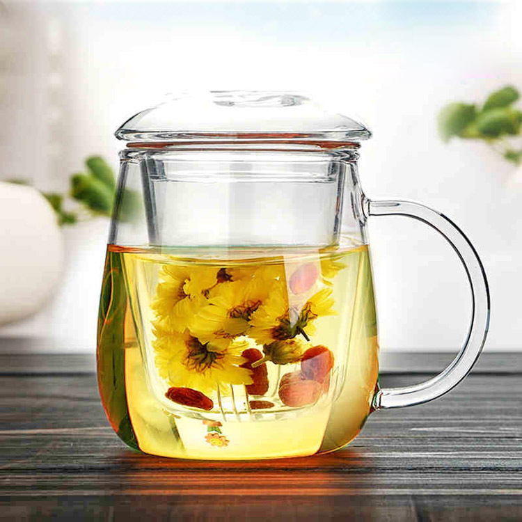 玻璃茶杯過濾耐熱辦公花茶杯 創意禮品帶把蓋透明水杯子批發・進口・工廠・代買・代購
