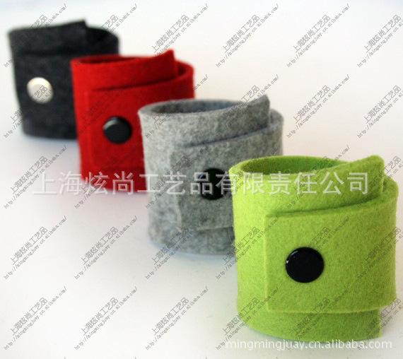 供應 新款創意七彩西餐廳毛氈餐巾環 Napkin ring餐巾口佈圈批發・進口・工廠・代買・代購