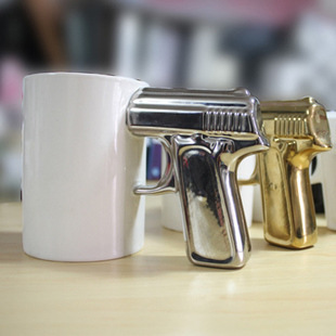 創意個性手槍杯子 陶瓷杯 馬克杯 手槍馬克杯 打靶杯 咖啡杯 水杯工廠,批發,進口,代購