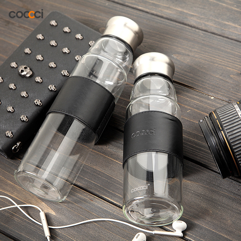 COCOCI不銹鋼時尚簡約創意情侶水瓶大容量便攜車載商務單層玻璃杯工廠,批發,進口,代購