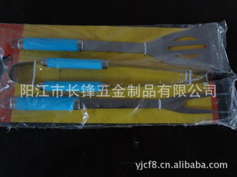 特價廠傢直銷烤具 3件套膠柄烤具 不銹鋼3件套烤具 橡塑手柄工廠,批發,進口,代購