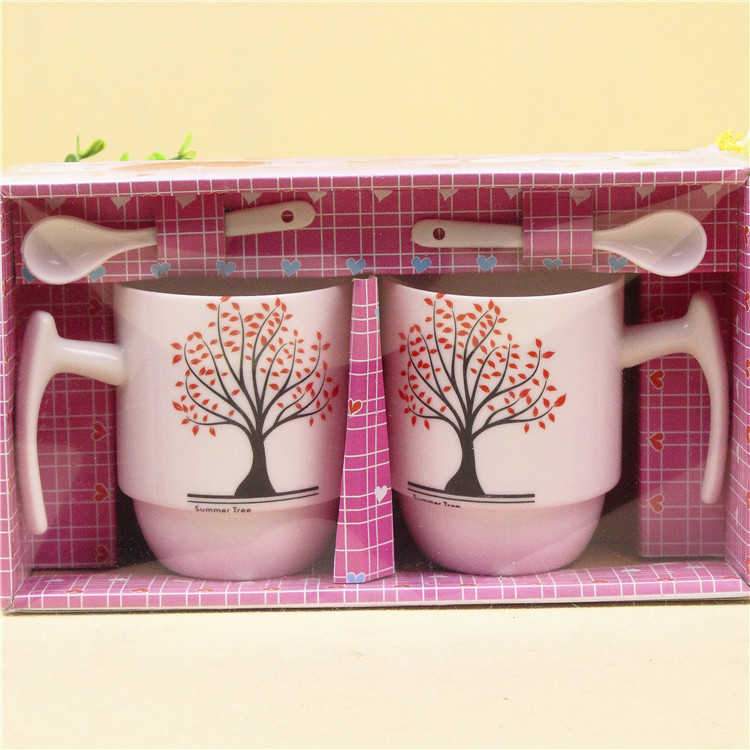 熱銷陶瓷咖啡杯水杯 創意季節樹對杯 情侶禮品活動促銷贈品工廠,批發,進口,代購