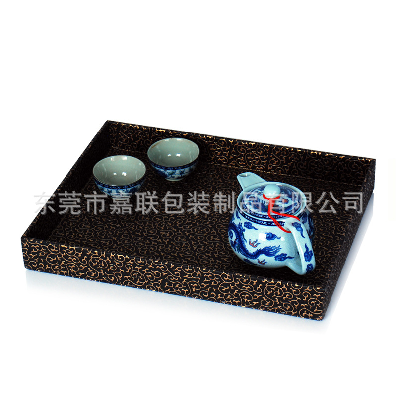 客廳專用高檔皮質方形托盤訂做 深咖啡色皮革托盤工廠,批發,進口,代購