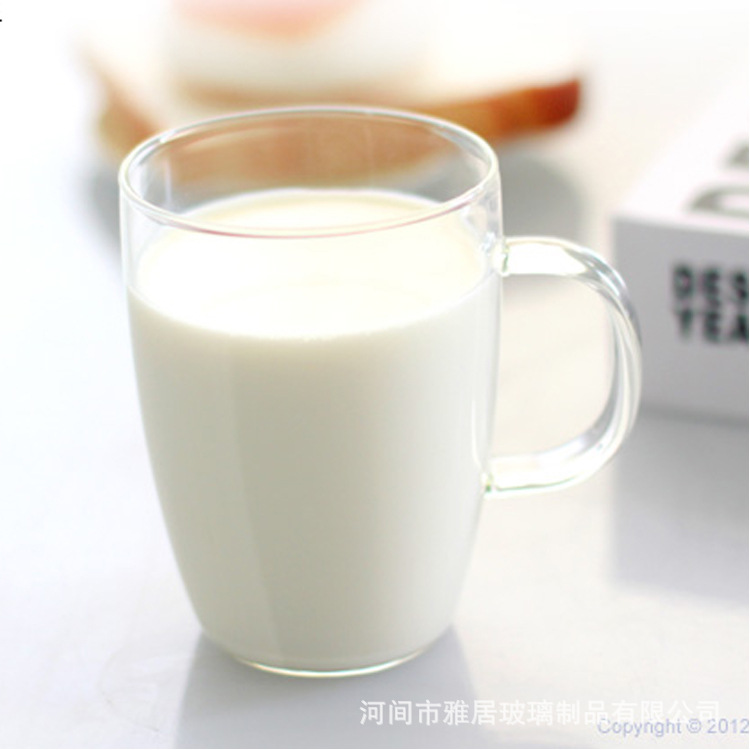 馬克杯400ml 玻璃奶茶杯簡約風格牛奶杯 玻璃杯單層咖啡杯工廠,批發,進口,代購