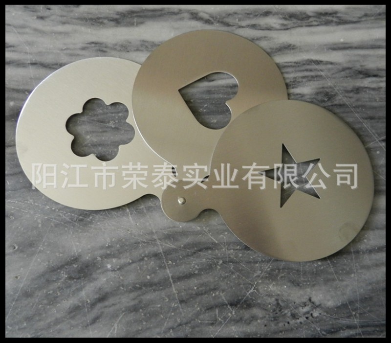 咖啡模板 大外形三合一咖啡製圖模板 不銹鋼印花模具 咖啡工具批發・進口・工廠・代買・代購
