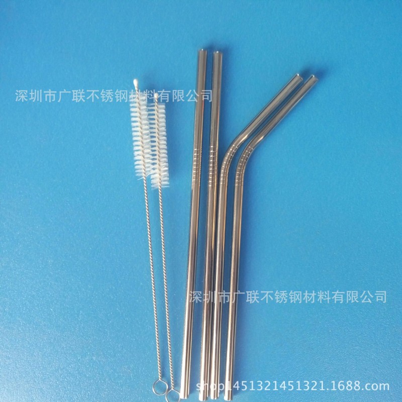 不銹鋼吸管毛刷 奶茶不銹鋼彎吸管 201/304不銹鋼螺紋吸管批發・進口・工廠・代買・代購
