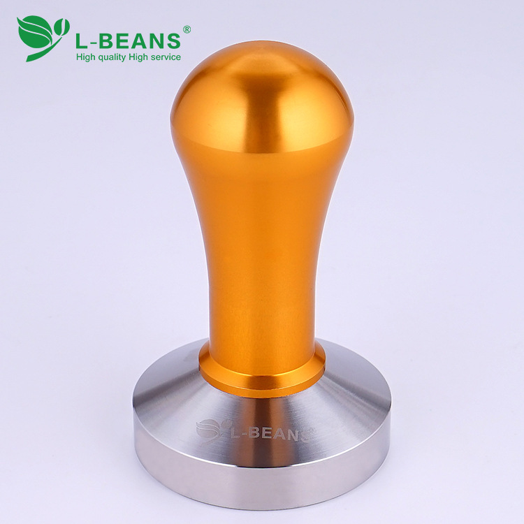廠傢直銷 L-BEANS不銹鋼壓粉器 咖啡機專用填壓棒58mm商用 金色批發・進口・工廠・代買・代購