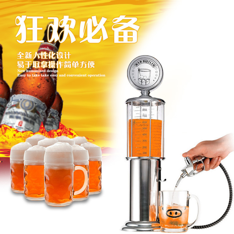 單槍啤酒機給力加油站飲料機量酒器分酒器迷你飲水機創意分裝器工廠,批發,進口,代購