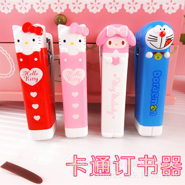 創意hello kitty凱蒂貓卡通可愛造型迷你訂書器小釘訂書機裝訂機批發・進口・工廠・代買・代購