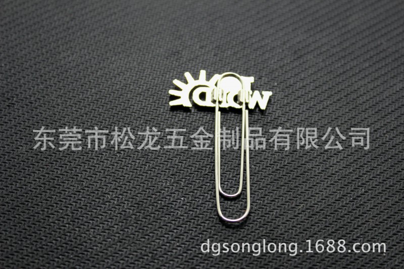 東莞批發加工生產書簽，訂做金屬logo紙夾，有logo回形針批發・進口・工廠・代買・代購