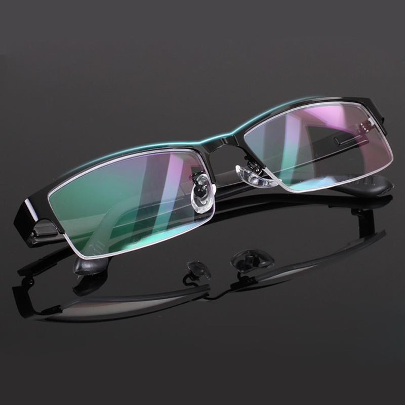 近視眼鏡框架 男士眼鏡批發 8053金屬半框眼鏡架 鋼板眼鏡大框架批發・進口・工廠・代買・代購