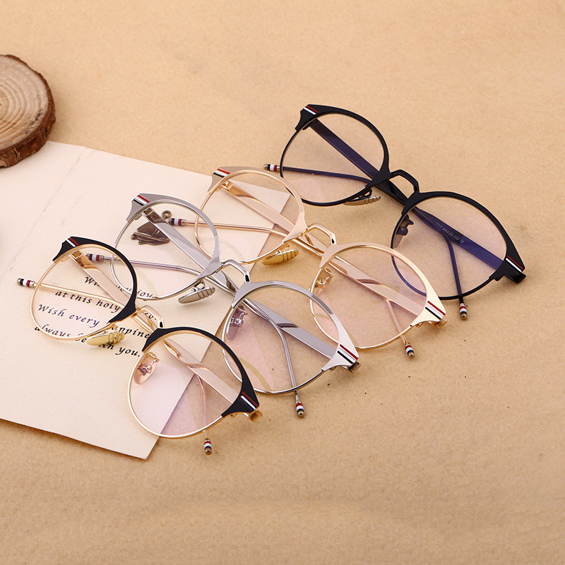 新款韓版潮 復古平光鏡 女 圓框眼鏡 防輻射 眼鏡框 近視鏡架批發工廠,批發,進口,代購