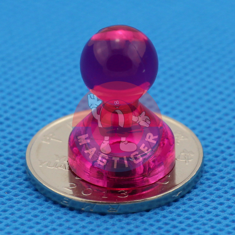 超強磁圖釘 圓形彩色吸鐵石 白板磁扣辦公教學磁吸 透明紅色中號工廠,批發,進口,代購