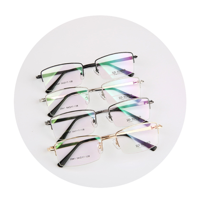 新款 厚金電鍍男式近視眼鏡架 男款金屬半框眼鏡框 廠傢直銷2841工廠,批發,進口,代購
