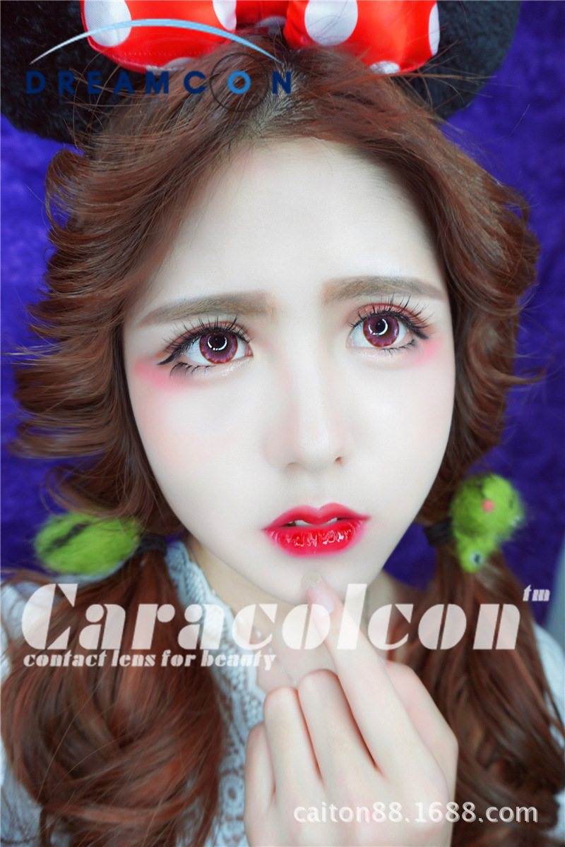 dreamcon caracolcon櫻織粉正品粉色美瞳彩色隱形眼鏡代發批發工廠,批發,進口,代購