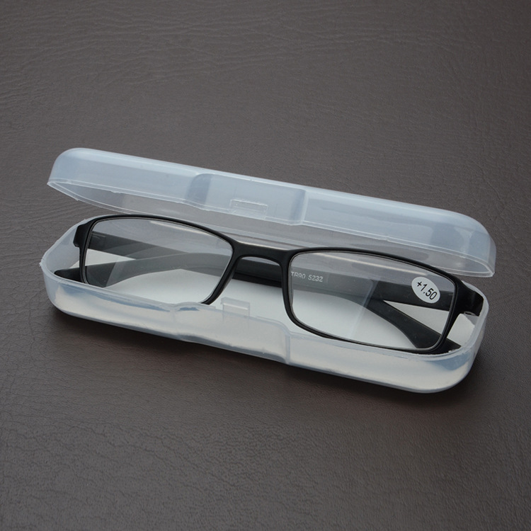 廠傢直銷 塑料透明眼鏡盒 老花鏡專業眼鏡盒 可定製LOGO工廠,批發,進口,代購