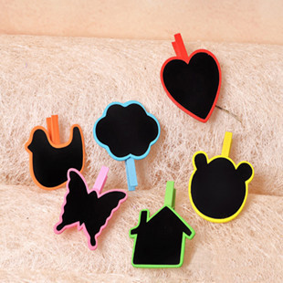 七彩色可愛日韓流行兒童實用木質黑板留言板多功能夾子批發工廠,批發,進口,代購