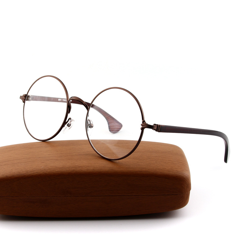 潮時尚全框近視眼鏡架男女款全金屬架近視眼鏡框圓形平光鏡8801工廠,批發,進口,代購