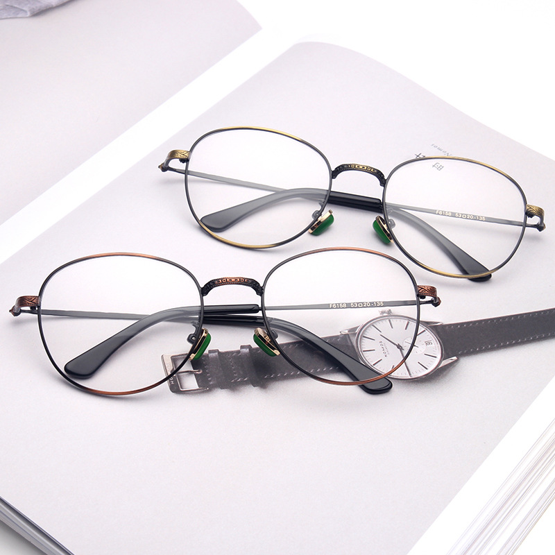 圓形眼鏡男女平光鏡架 輕便細邊金屬眼鏡框 近視復古眼鏡框6158工廠,批發,進口,代購