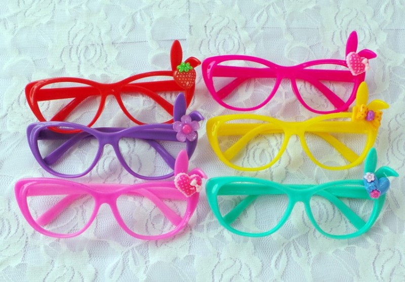 新款可愛兒童眼鏡框 兔子花朵卡通眼鏡架 兒童無鏡片眼鏡框批發工廠,批發,進口,代購