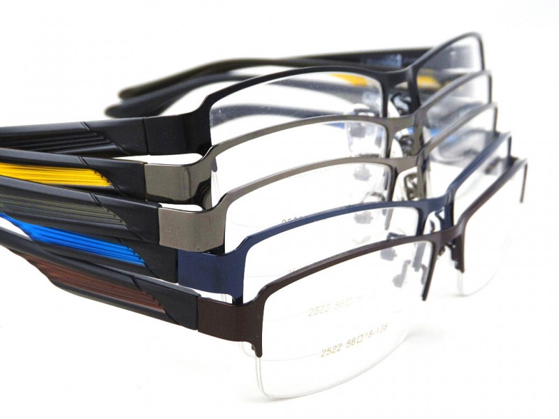 時尚男士鋼皮眼鏡框批發商務新款金屬半框近視眼鏡架廠傢直銷2522工廠,批發,進口,代購
