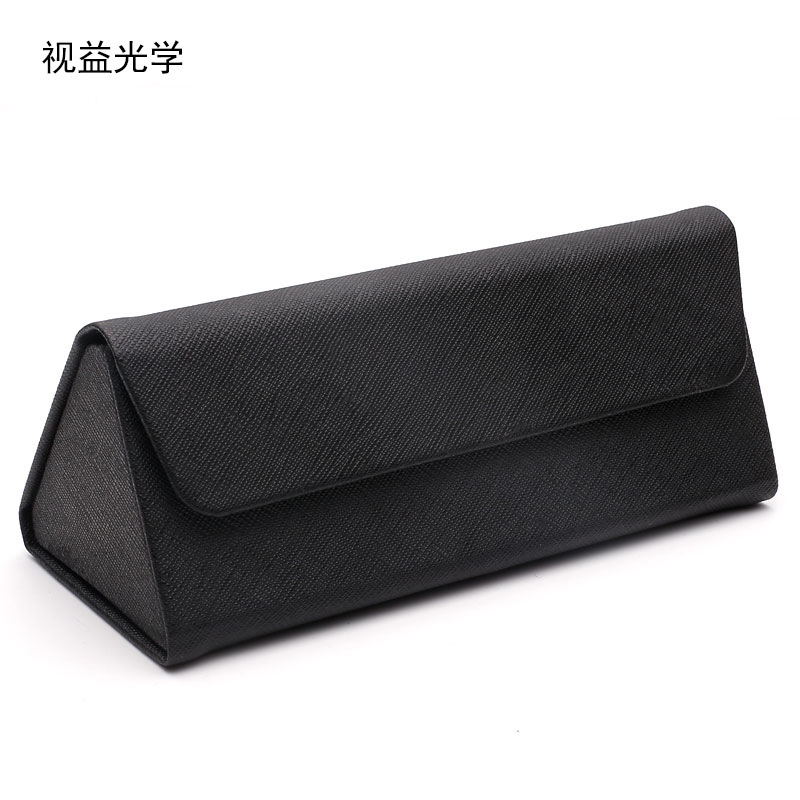 廠傢直銷 高檔PU三角可折疊眼鏡盒 手工定做眼鏡盒 可便攜眼鏡盒工廠,批發,進口,代購