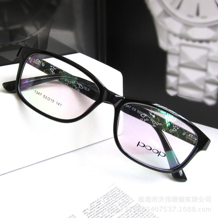廠傢直銷超輕高清TR90眼鏡架全框復古潮女款配近視正品眼鏡框1347批發・進口・工廠・代買・代購
