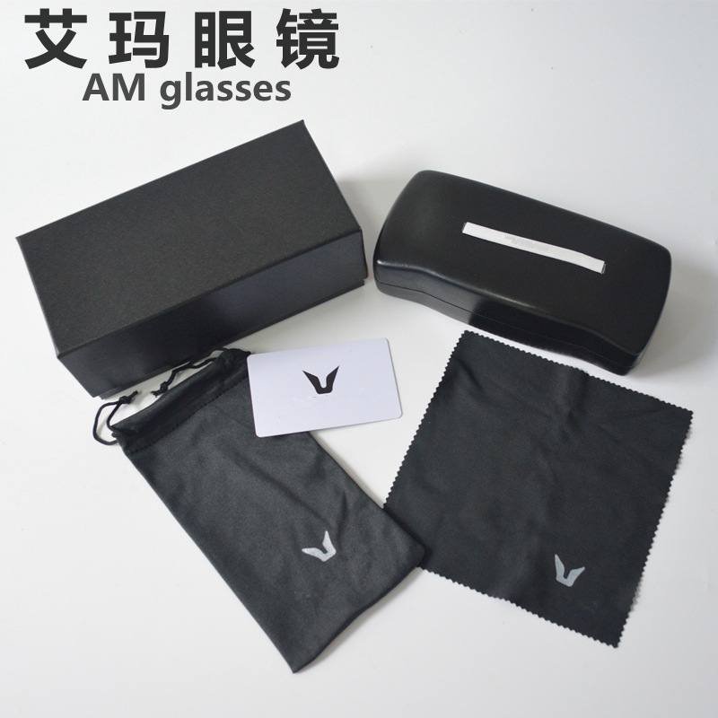 【AM艾瑪眼鏡】2016新款V牌眼鏡盒 黑色皮質太陽鏡盒子整套墨鏡盒批發・進口・工廠・代買・代購