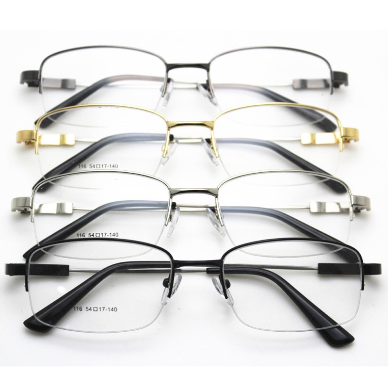 新款金屬記憶鈦半框眼鏡架廠傢直銷男款大框近視眼鏡框批發工廠,批發,進口,代購