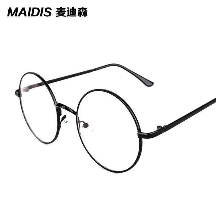哈利波特同款大圓框平光鏡 全金屬復古太子鏡眼鏡 可配近視鏡8825批發・進口・工廠・代買・代購