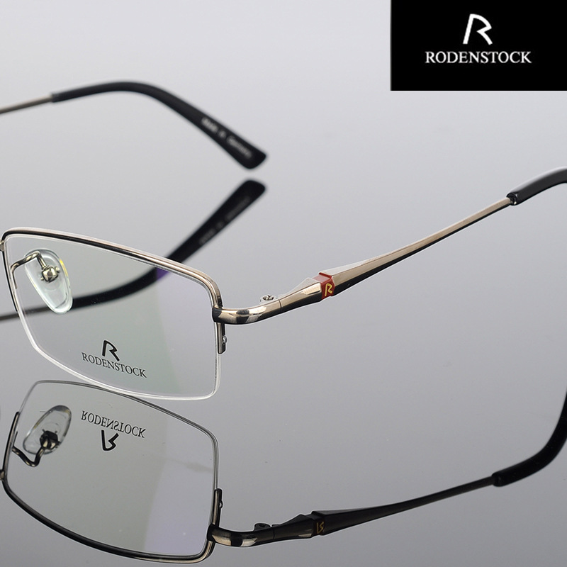 德國高端男士 商務半框眼鏡框 超輕純鈦眼鏡架舒適配近視眼鏡光學批發・進口・工廠・代買・代購