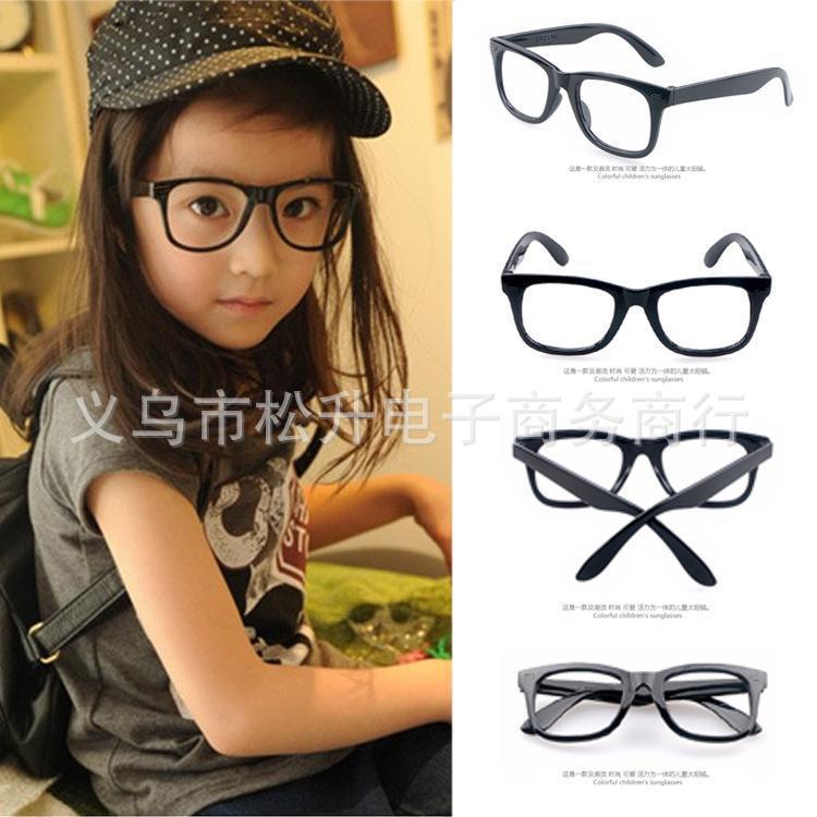 韓國時尚兒童眼鏡框批發 時尚黑色鏡框眼鏡兒童潮款 安全無鏡片批發・進口・工廠・代買・代購