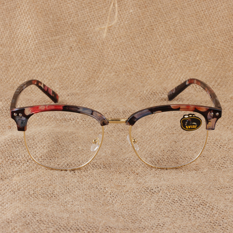 2016新款韓版復古金屬眼鏡框半框大框男女款超輕近視眼鏡架9518批發・進口・工廠・代買・代購