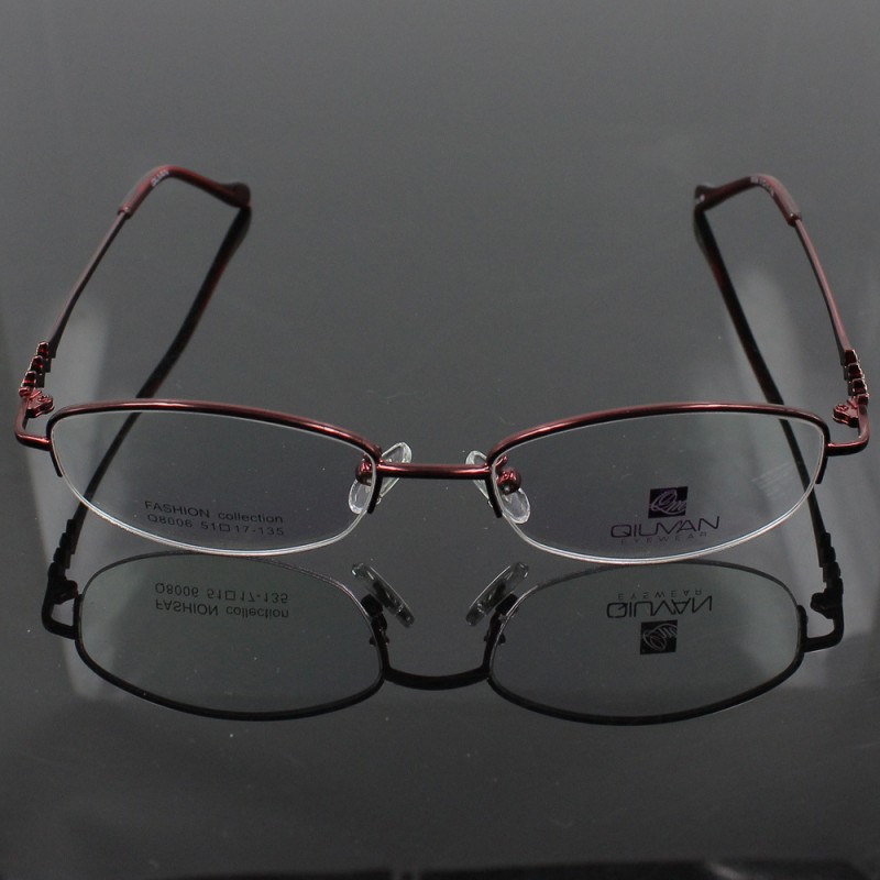 秋縵新款特價 半框金屬記憶架眼鏡架  女士新款Q8006  廠傢直銷工廠,批發,進口,代購