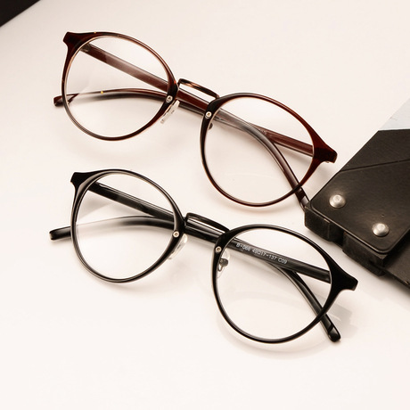 新款歐美復古可配近視平光鏡潮人眼鏡框男女大黑圓框眼鏡架批發・進口・工廠・代買・代購