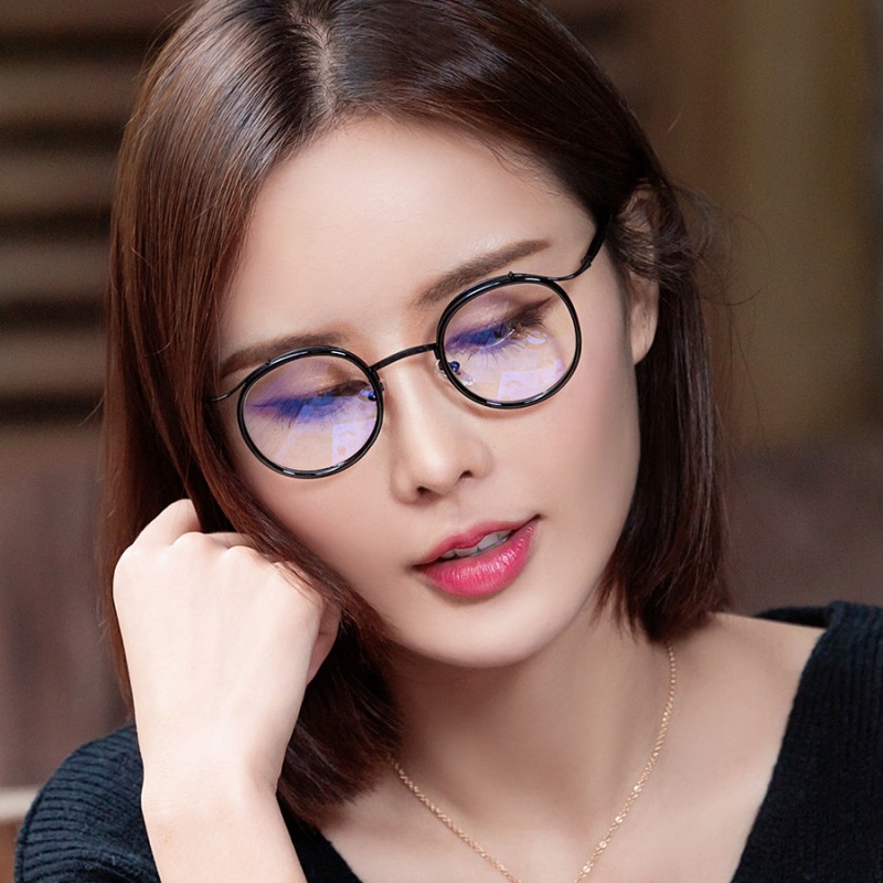 S22105 韓國復古金屬近視眼鏡框男 潮女近視眼鏡架圓夢妝必備批發・進口・工廠・代買・代購