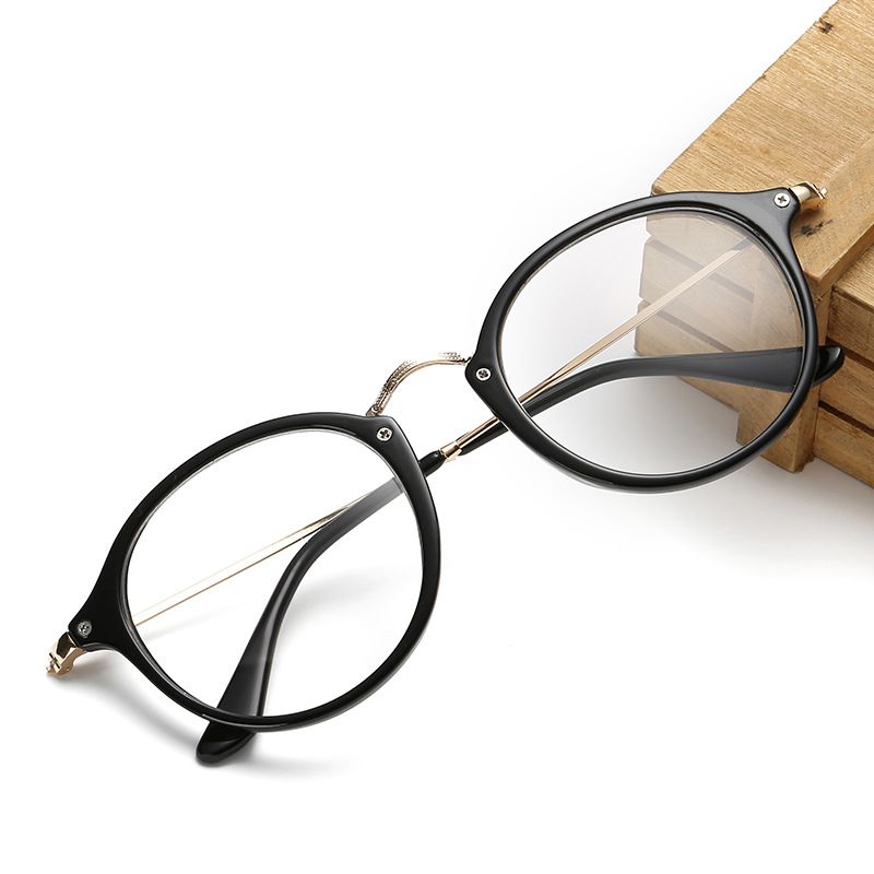新款韓版文藝男士超輕眼鏡框復古透明白色可愛鏡架學生近視潮眼鏡批發・進口・工廠・代買・代購