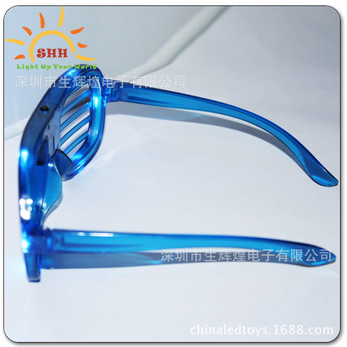 【廠傢熱銷】低價格發光優質眼鏡 閃光百葉窗眼鏡 橫格批發・進口・工廠・代買・代購