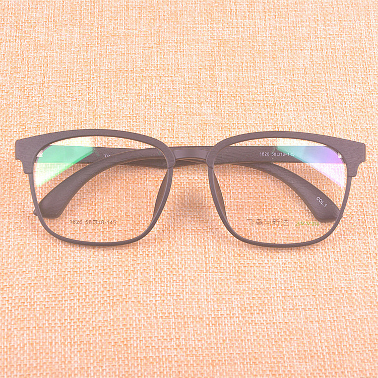 大框方形新款木紋TR90近視眼鏡架金屬頭全框潮人平光鏡復古眼鏡框批發・進口・工廠・代買・代購