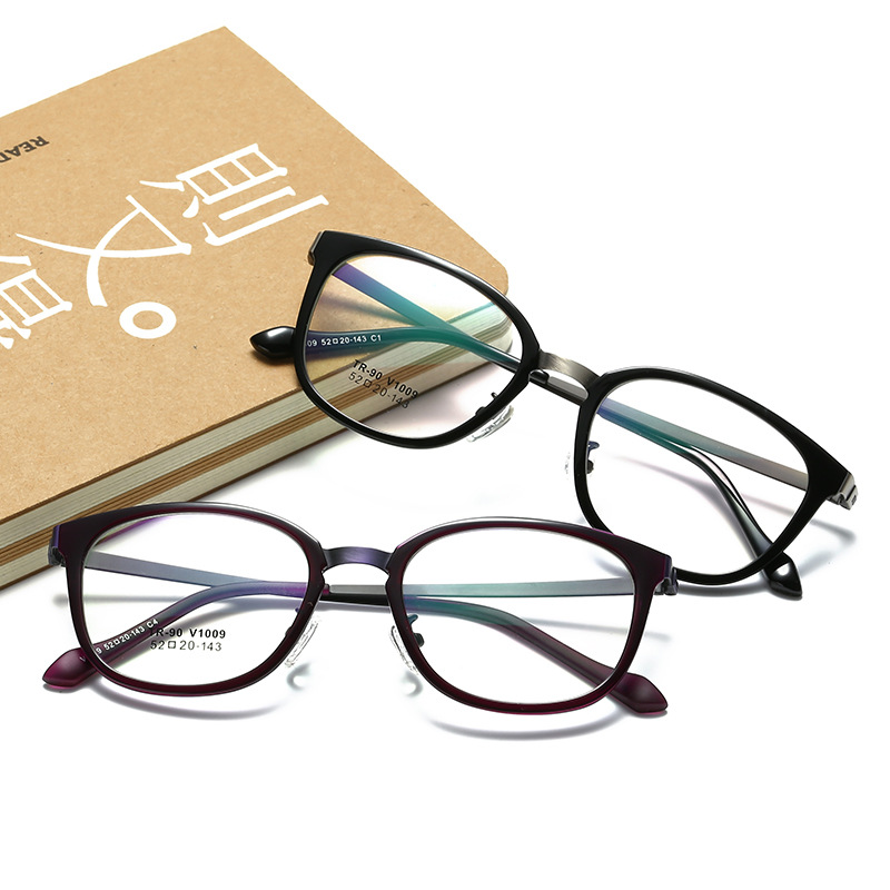 新款眼鏡架韓版復古平光鏡金屬圓框平光鏡專業配鏡眼鏡框架1009批發・進口・工廠・代買・代購