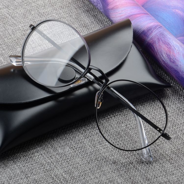 復古圓框眼鏡 男女金屬眼鏡架子 韓版平光鏡平麵鏡新款上架顯臉瘦批發・進口・工廠・代買・代購